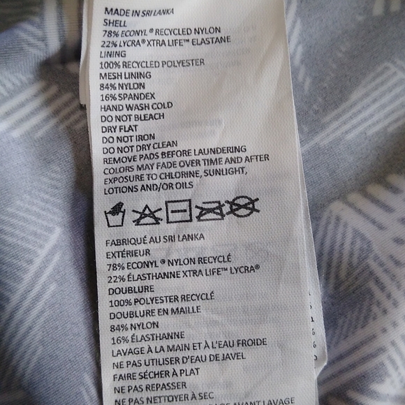 prAna Tankini Top Black Marina Floral Print XS 32D - Picture 6 of 6